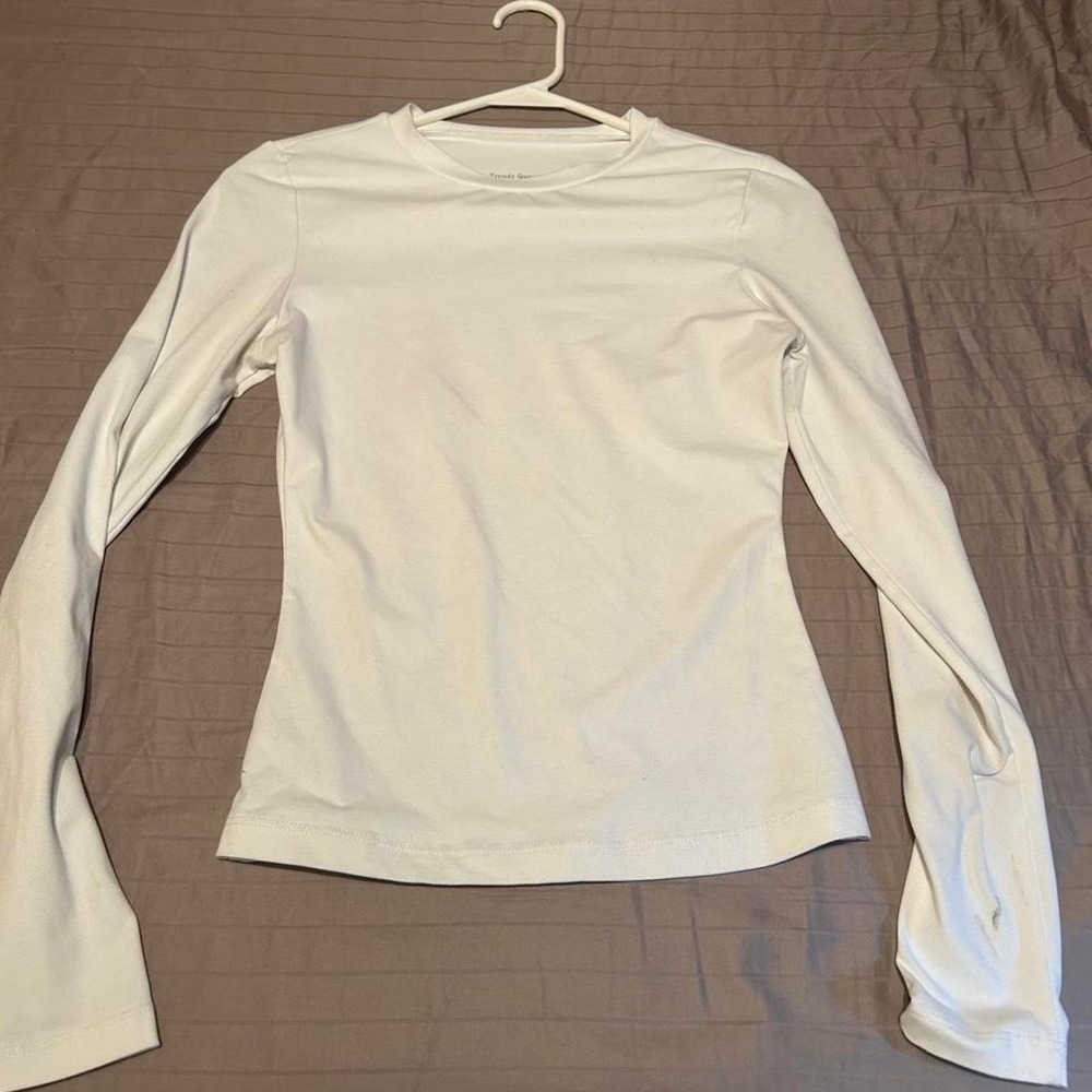 white long sleeve top